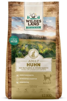 Wildes Land Classic Adult Huhn mit Kartoffeln und Wildkr&auml;utern Hundetrockenfutter 12kg