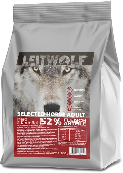 Leitwolf SELECTED HORSE Adult Pferd & Kartoffel Hunde-Trockenfutter 500g