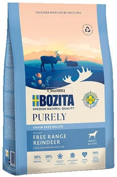 Bozita Purely Adult Active mit freilaufendem Rentier Hundetrockenfutter 2,5kg