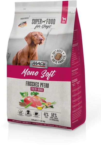 MAC's Mono Soft Frisches Pferd Hundefutter 1,5kg