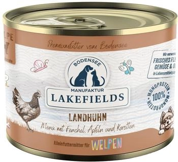 Lakefields Men&uuml; f&uuml;r Welpen Landhuhn mit Fenchel Nassfutter 200g