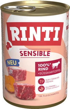 Rinti Sensible Rind & Süßkartoffel 6 x 400g Rinti Sensible Rind & Süßkartoffel 6 x 400g