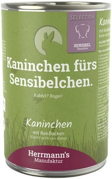 Herrmann's Selection Sensible Kaninchen mit Reisflocken 400g Herrmann's Selection Sensible Kaninchen mit Reisflocken 400g