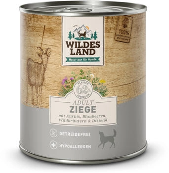 Wildes Land Classic Adult Ziege mit Kürbis, Blaubeeren, Wildkräutern und Distelöl 6 x 800g