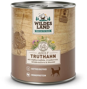 Wildes Land Classic Adult Truthahn mit Süßkartoffel, Cranberries, Wildkräutern und Distelöl 6 x 400g