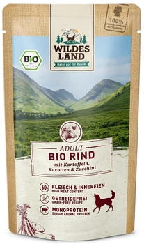 Wildes Land Bio Adult Rind mit Kartoffeln, Karotten & Zucchini 10 x 125g