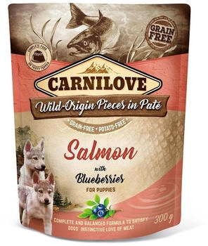 Carnilove Dog Puppy Paté Lachs mit Blaubeeren 12 x 300g
