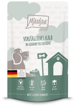 MjAMjAM Dog Vorzügliches Kalb an gedämpfter Zucchini Quetschie 12 x 125g