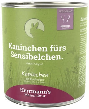 Herrmann's Selection Sensible Kaninchen mit Reisflocken 6 x 800g Herrmann's Selection Sensible Kaninchen mit Reisflocken 6 x 800g