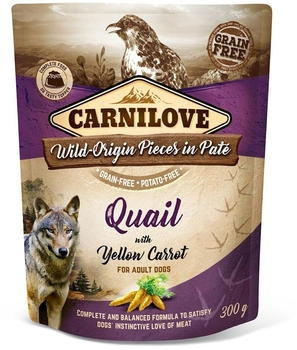 Carnilove Dog Paté Quail with Yellow Carrot 12 x 300g