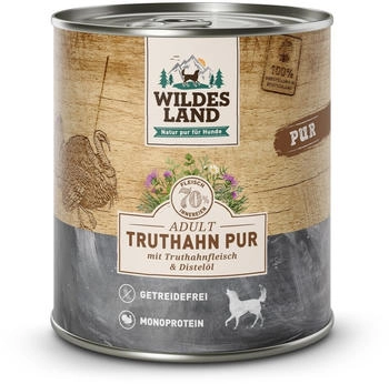 Wildes Land PUR Adult Truthahn mit Distelöl 6 x 800g