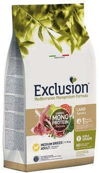 Exclusion Mediterraneo Noble Grain Adult Medium Lamm 12 kg Exclusion Mediterraneo Noble Grain Adult Medium Lamm 12 kg