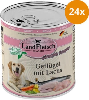 Landfleisch Geflügel mit Lachs & Gartengemüse | 6x 800g Landfleisch Geflügel mit Lachs & Gartengemüse | 6x 800g