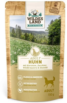 Wildes Land Classic Adult Huhn mit Karotten, Zucchini, Wildkräuter und Distelöl 8 x 150g