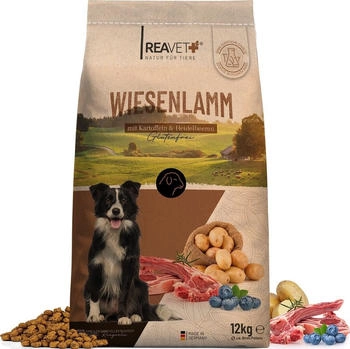 REAVET Trockenfutter Wiesenlamm mit Kartoffeln & Heidelbeeren 12kg