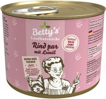 Betty's Landhausküche Rind pur mit Leinöl 6x200 g