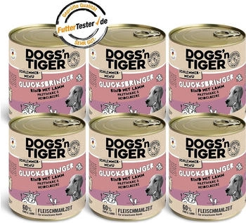 Dogs'n Tiger Dogs'n Tiger Glücksbringer Rind & Lamm 6x800 g