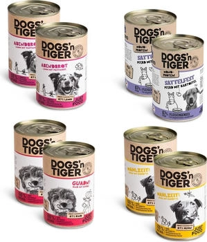 Dogs'n Tiger Dogs'n Tiger Dogs’n Tiger Adult Hundefutter, Nassfutter, Mixpaket Sensibelchen 8 x 400 g
