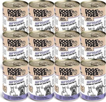 Dogs'n Tiger Dogs'n Tiger Sattelfest Pferd & Kartoffel 12x400 g