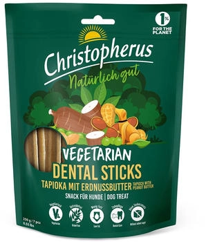 Christopherus Vegetarian Dental Sticks Tapioka & Erdnussbutter 250g