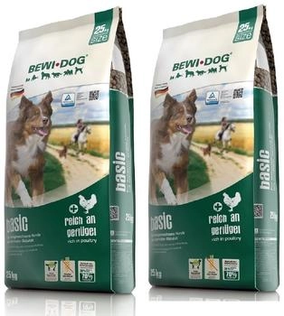 BEWI DOG Basic Set für ausgewachsene Hunde mit normaler Aktivität 2 x 25 kg