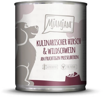 MjAMjAM Nassfutter mit Hirsch, Wildschwein & Preiselbeeren 6x800g