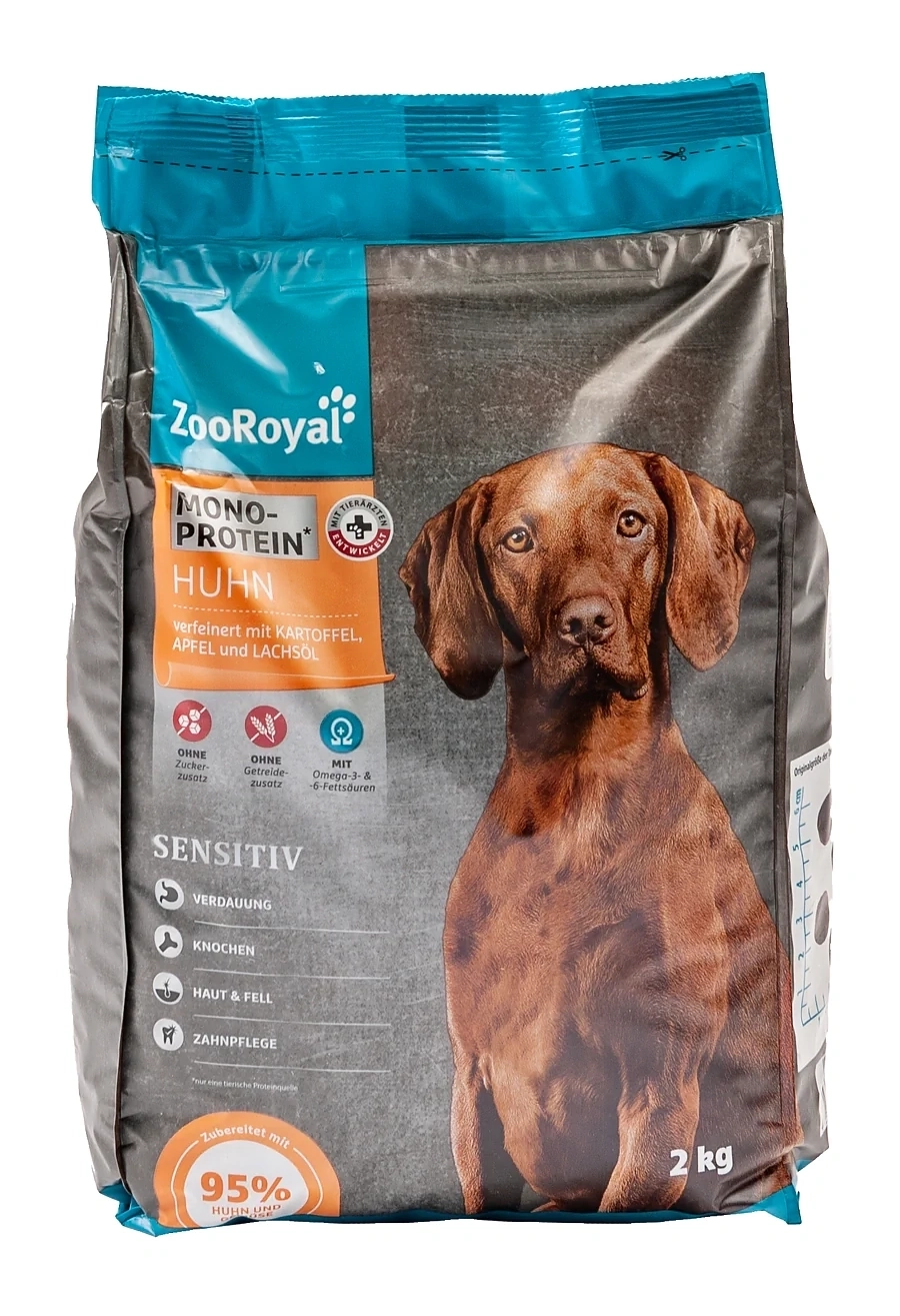 Zooroyal Monoprotein Huhn verfeinert mit Kartoffel, Apfel und Lachs&ouml;l