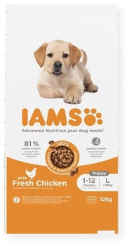 IAMS Advanced Nutrition Puppy Junior Large Breed Chicken 12 kg