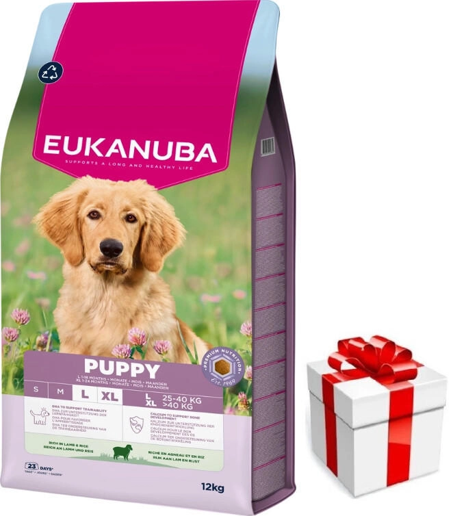 Eukanuba Welpenfutter Mit Lamm & Reis – 3 Kg, Für Kleine & Mittelgroße Rassen, Trockenfutter Mit DHA, Präbiotika & Zahnpflege