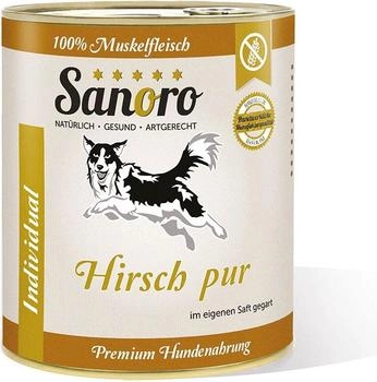 Sanoro Pures Muskelfleisch vom Hirsch 6x800g