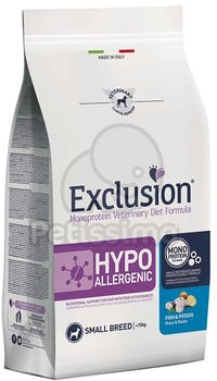 Exclusion Monoprotein Vet Diet Hypoallergenic Small Breed Trockenfutter Fisch & Kartoffeln 2 kg