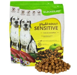 Lyra Pet Lecker.Pet Paula's Adult Sensitive Ente & Kartoffeln Trockenfutter Vollnahrung