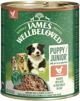 James Wellbeloved Dog Dose Junior Huhn Pastete 800g (Menge: 6 je Bestelleinheit)
