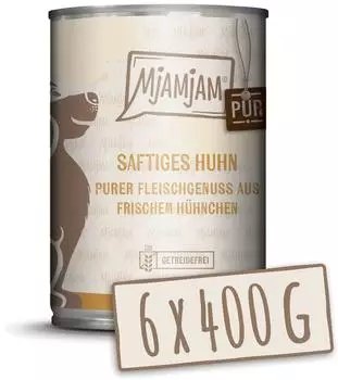 MjAMjAM purer Fleischgenuss saftiges Huhn pur 6x400g