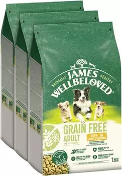 James Wellbeloved Grain Free Reich an Truthahn & Gemüse 3x1,5kg