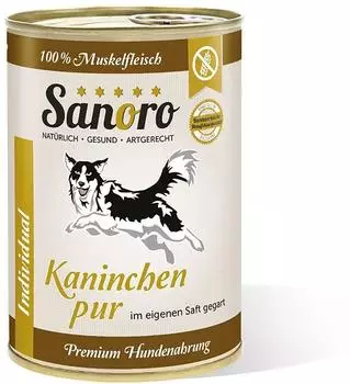 Sanoro Pures Kaninchen Muskelfleisch 6x800g