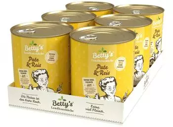 Betty's Landhausküche Pute & Reis 6x800 g