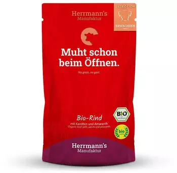 Herrmann's Herrmann's Bio Rind mit Karotten & Amaranth Selection Adult 150 g