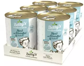 Betty's Landhausküche Pferd & Kartoffel & Distelöl 6x400 g