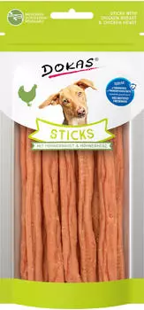 Dokas Sticks mit Hühnerbrust und Hühnerherz 60 g