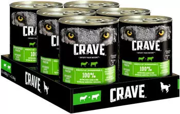 CRAVE Dose mit Lamm und Rind 6 x 400g