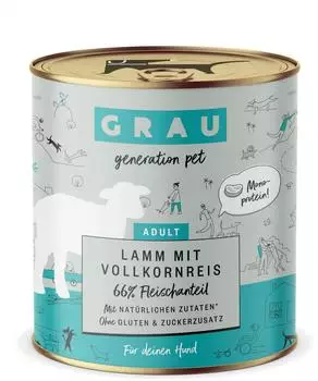 Grau generationpet Schlemmertopf Lamm mit Vollkornreis 6 x 400 g