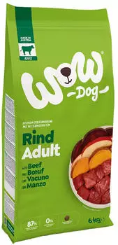WOW Dog Adult Rind mit Apfel & Roter R&uuml;be 6 kg