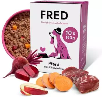 Fred & Felia Fred Pferd mit S&uuml;&szlig;kartoffeln (10 x 190g)