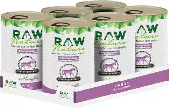 RAW Nature Nassfutter Pferd mit Kartoffeln 6x400g