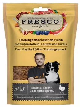 Fresco Dog Martin R&uuml;tter Trainingssnack Huhn mit K&uuml;rbis und S&uuml;&szlig;kartoffeln 150g