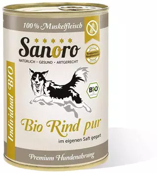 Sanoro Pures Muskelfleisch vom Bio-Rind 12x400g
