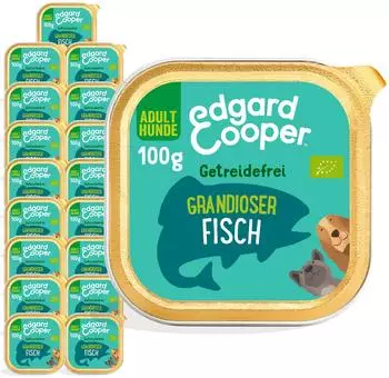 Edgard & Cooper Bio-Nassfutter für ausgewachsene Hunde Fisch 17 x 100 g