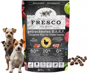 Fresco Dog TrockenBarf Complete Plus Huhn für kleine Hunde 2,5 kg