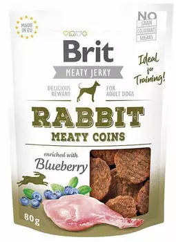 Brit Jerky Rabbit Meaty Coins 80g